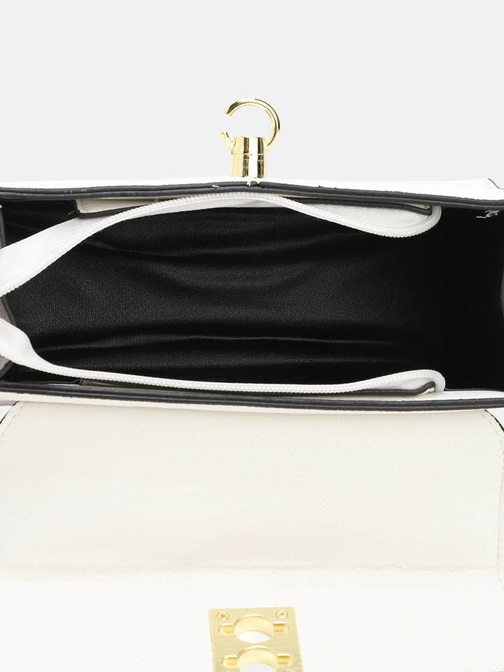 The Curatus Satchel Bag With Pouch - Moon Grey & Chalk White
