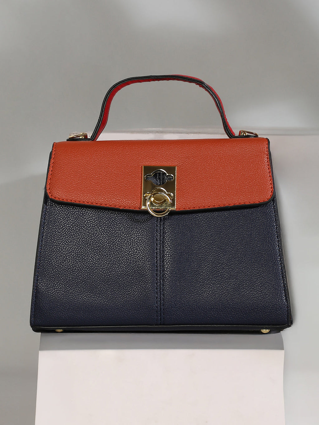 The Curatus Satchel Bag With Pouch - Sienna Brown & Obsidian Black