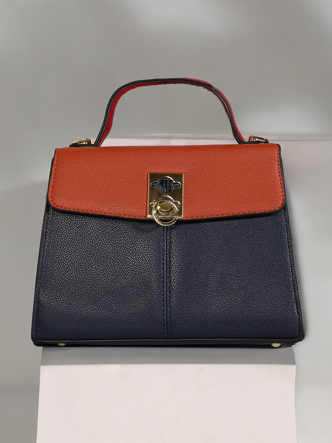 The Curatus Satchel Bag With Pouch - Sienna Brown & Obsidian Black