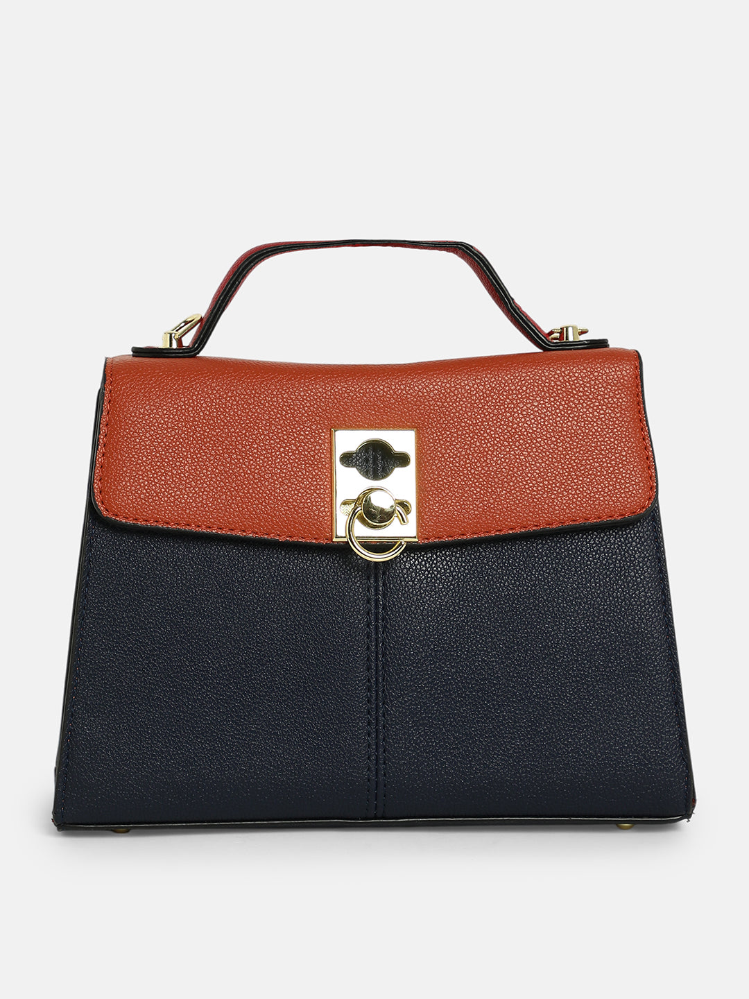 The Curatus Satchel Bag With Pouch - Sienna Brown & Obsidian Black