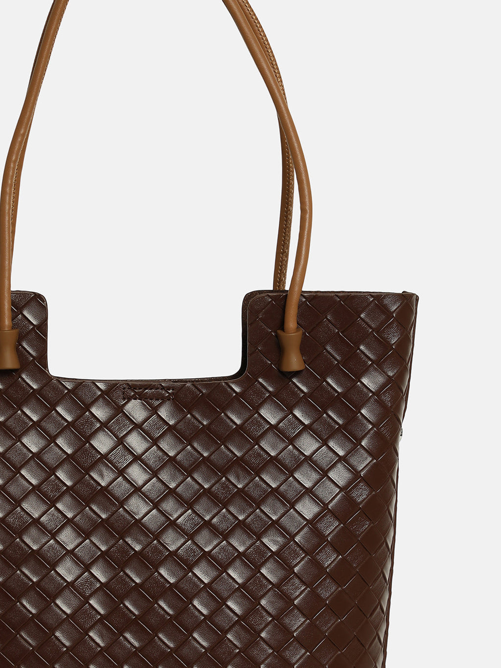 The Weave Tote Bag - Mocha Brown