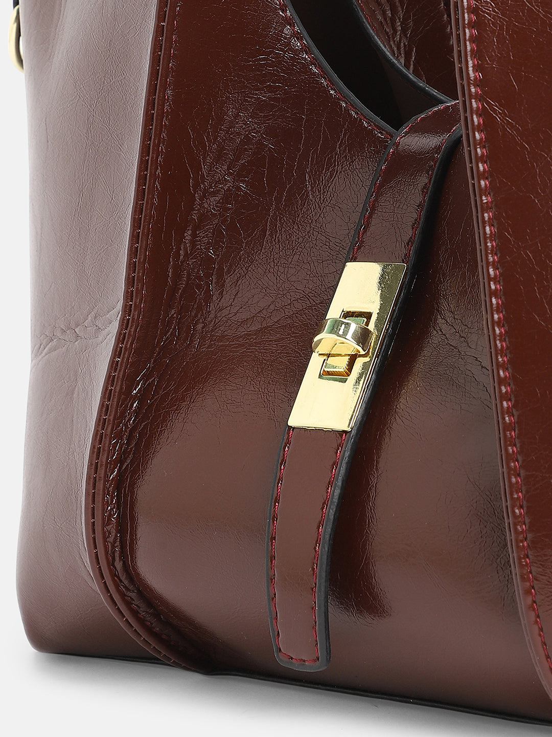 The Foldara Hand Bag With Pouch - Mocha Brown