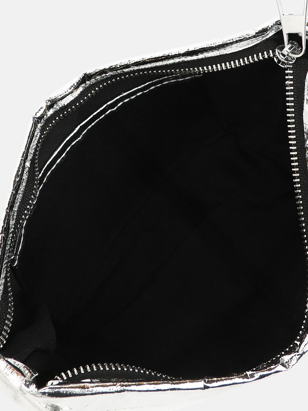 The Crescent Sling Bag - Metallic Silver