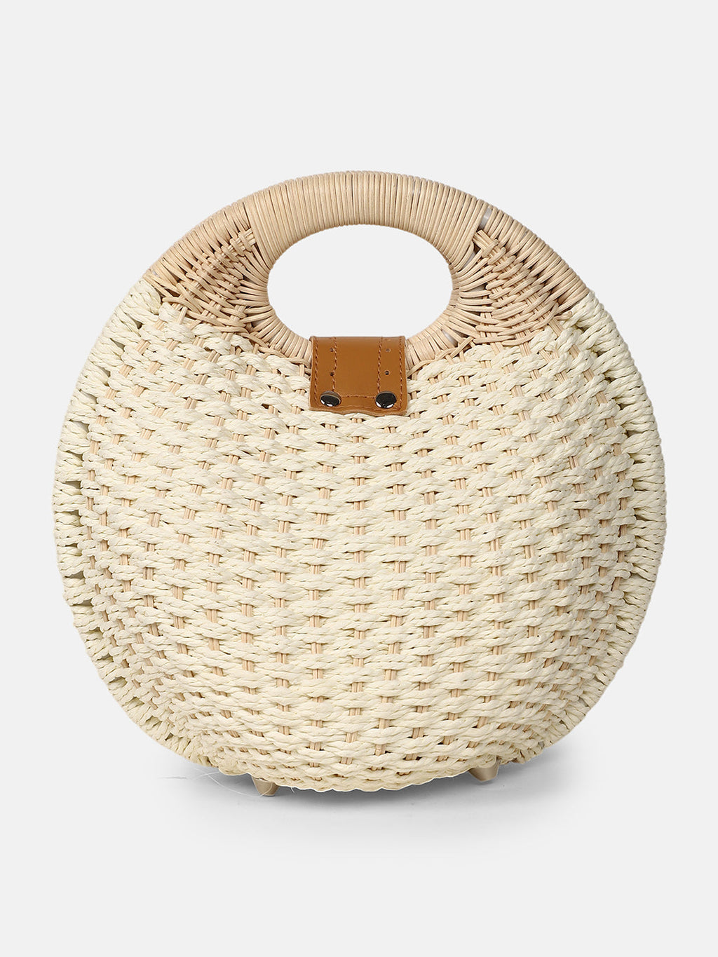 The The Straw-Orb Hand Bag Hand Bag - Off-White