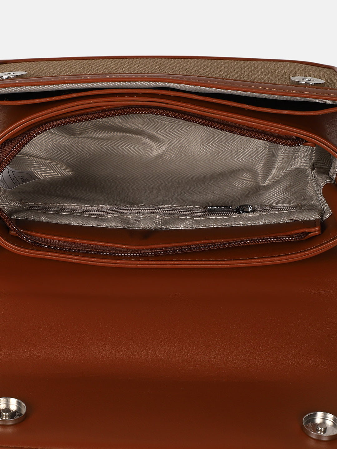 The Linea-Block Hand Bag - Tan Brown