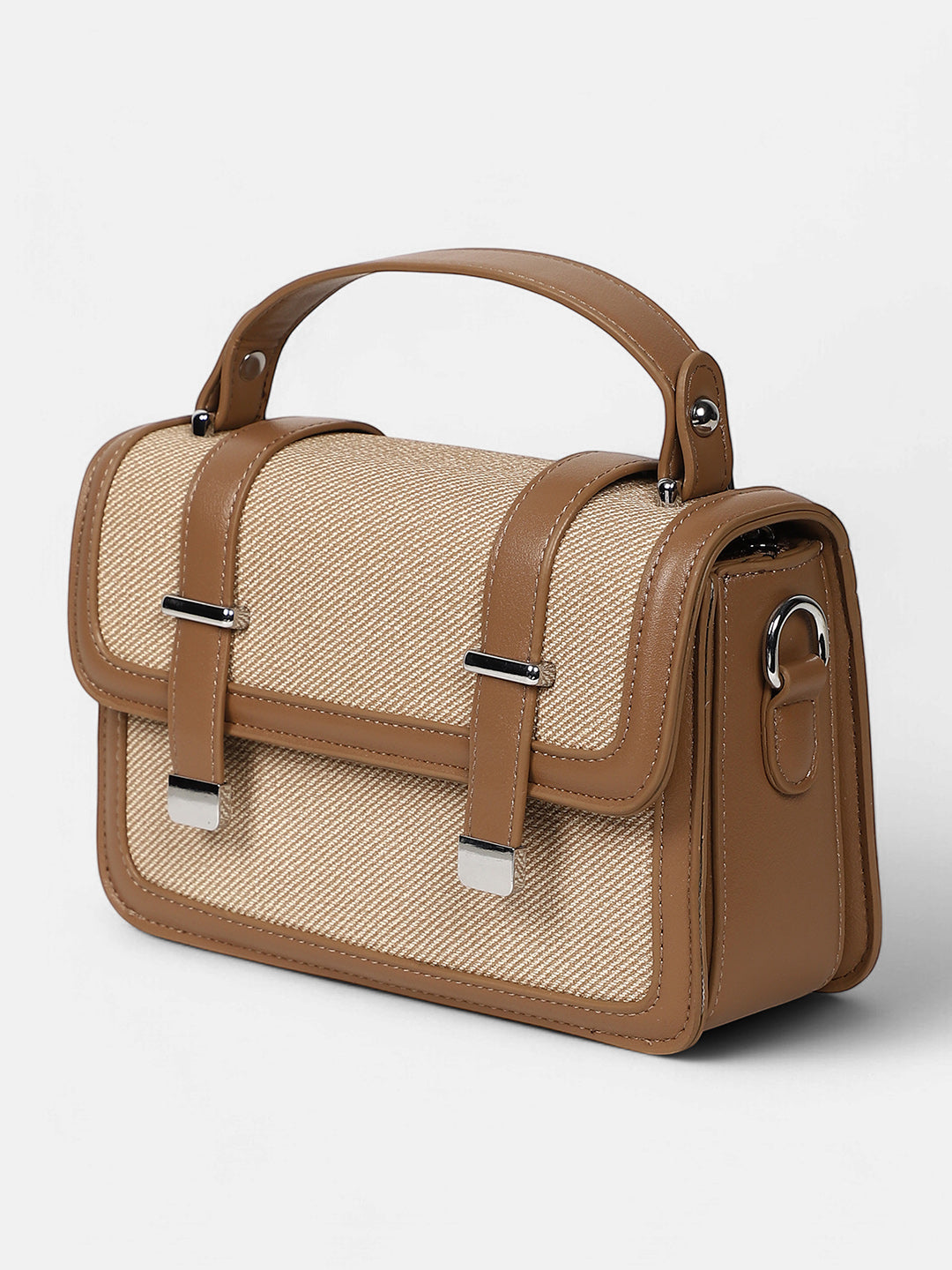 The Linea-Block Hand Bag - Ash Brown