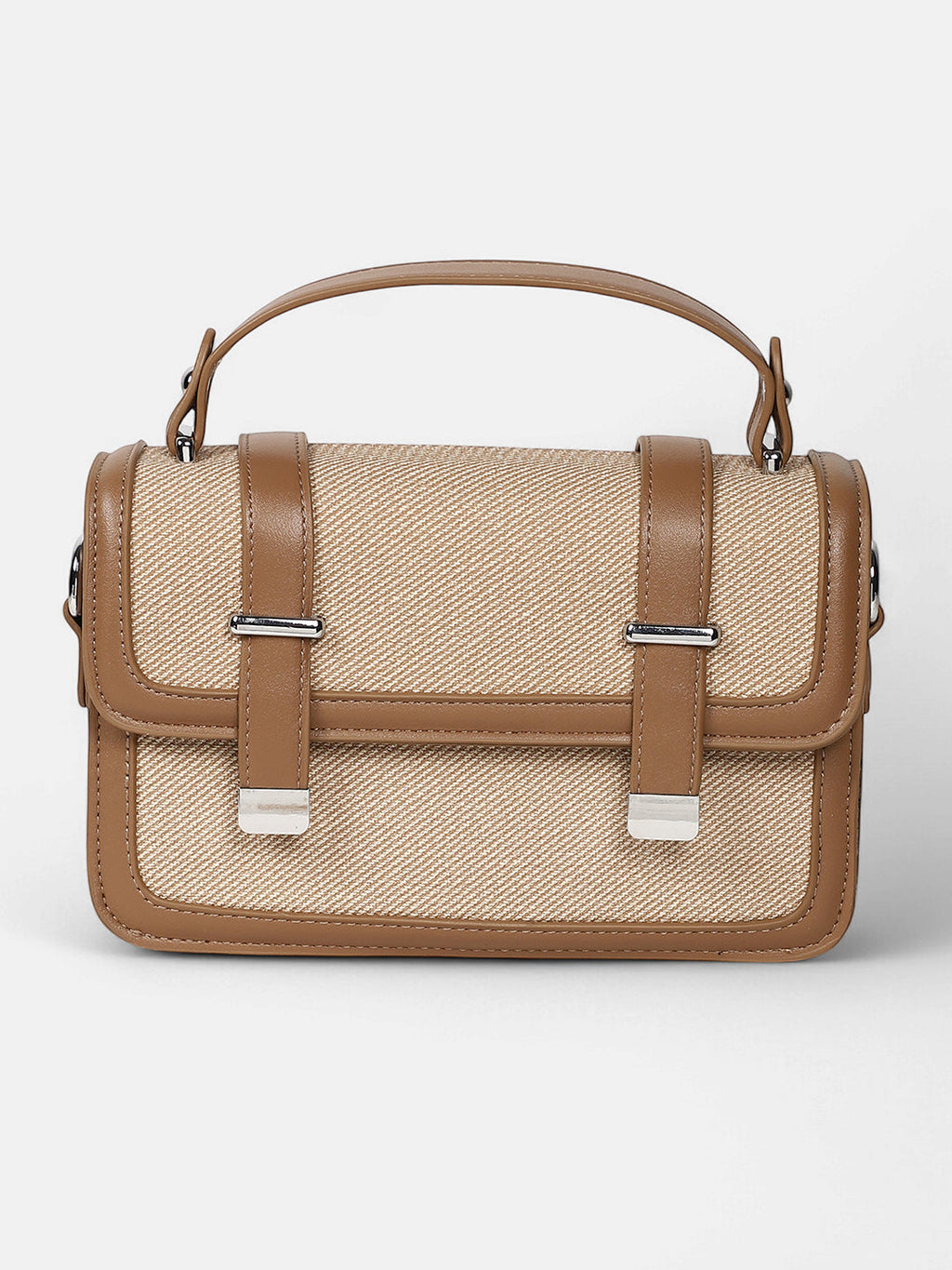The Linea-Block Hand Bag - Ash Brown