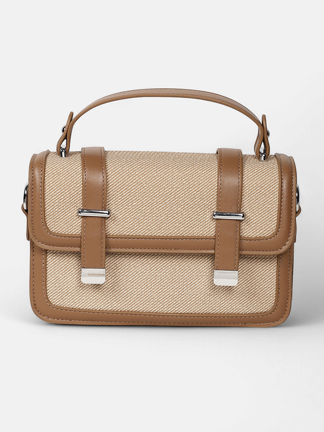 The Linea-Block Hand Bag - Ash Brown