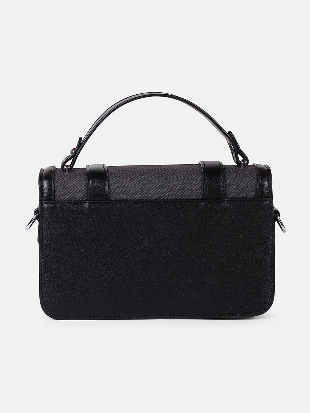 The Linea-Block Hand Bag - Onyx Black