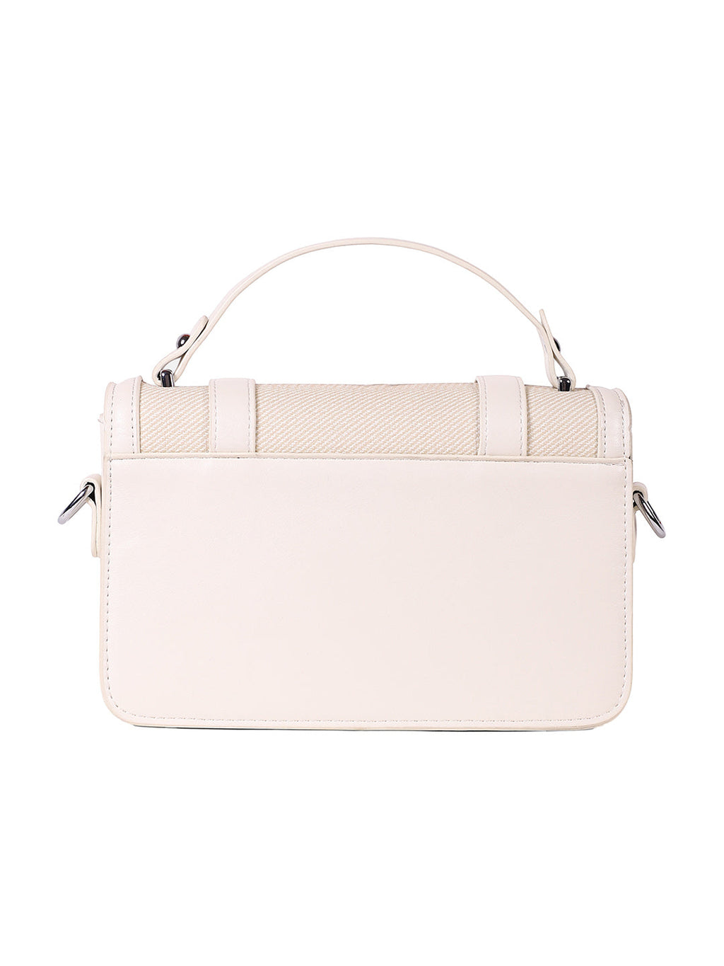 The Linea-Block Hand Bag - Cream White