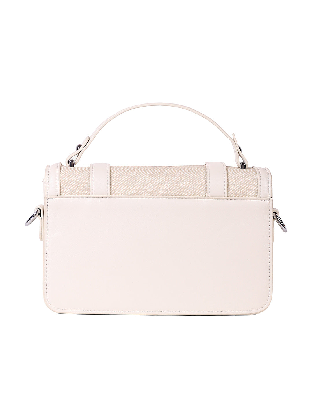 The Linea-Block Hand Bag - Cream White