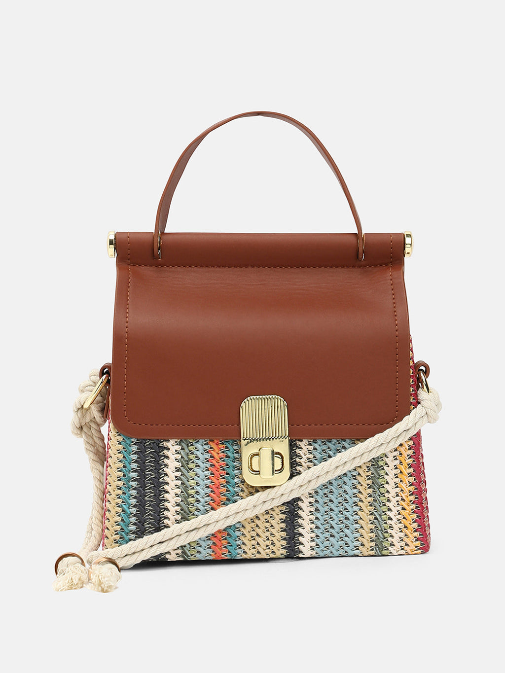 The Small Straw-Médecin Hand Bag - Multicolour