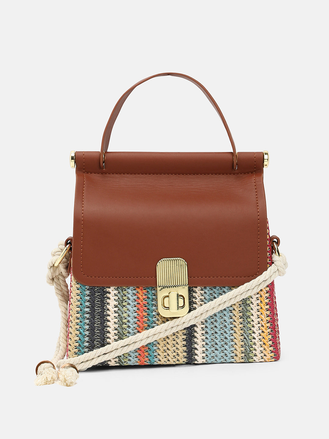The Small Straw-Médecin Hand Bag - Multicolour