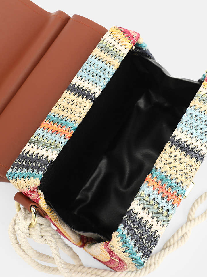 The Small Straw-Médecin Hand Bag - Multicolour