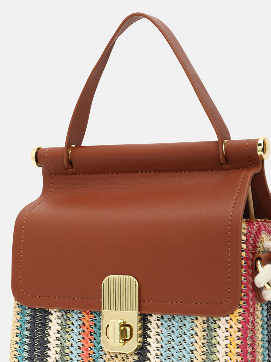 The Small Straw-Médecin Hand Bag - Multicolour