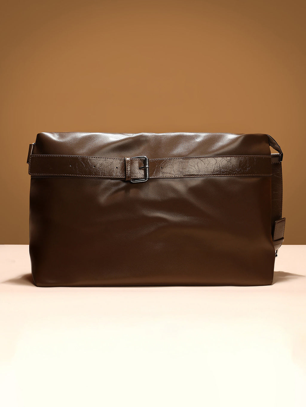 The Tang-Buckle Tote Bag - Chocolate Brown
