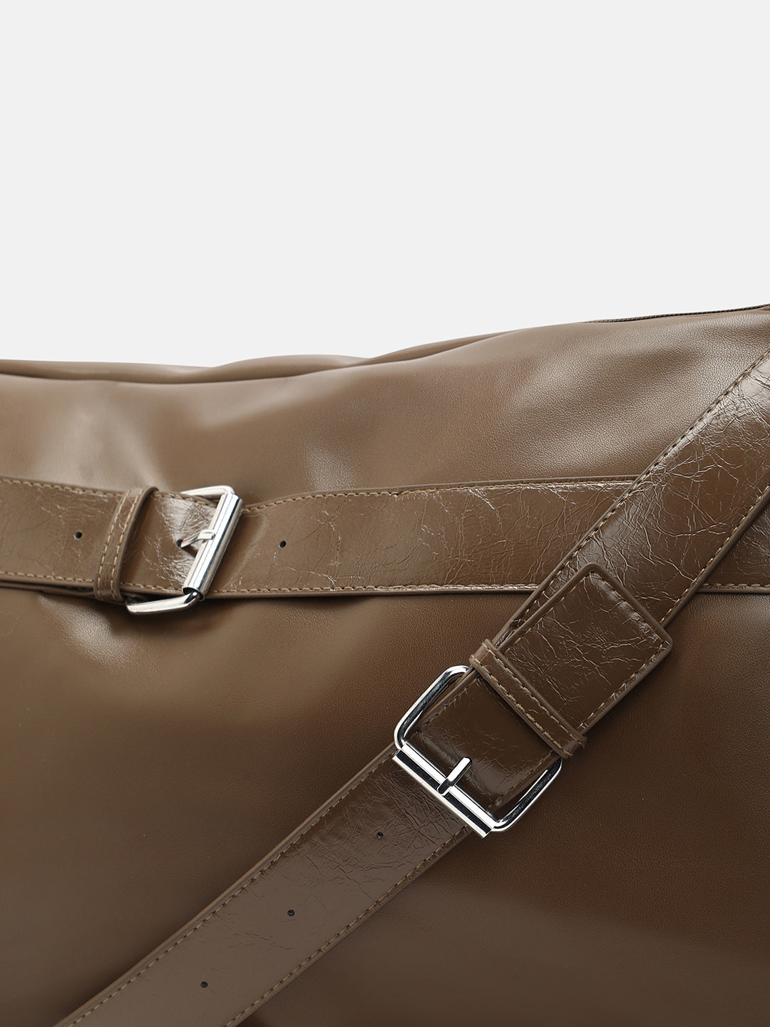 The Tang-Buckle Tote Bag - Chocolate Brown