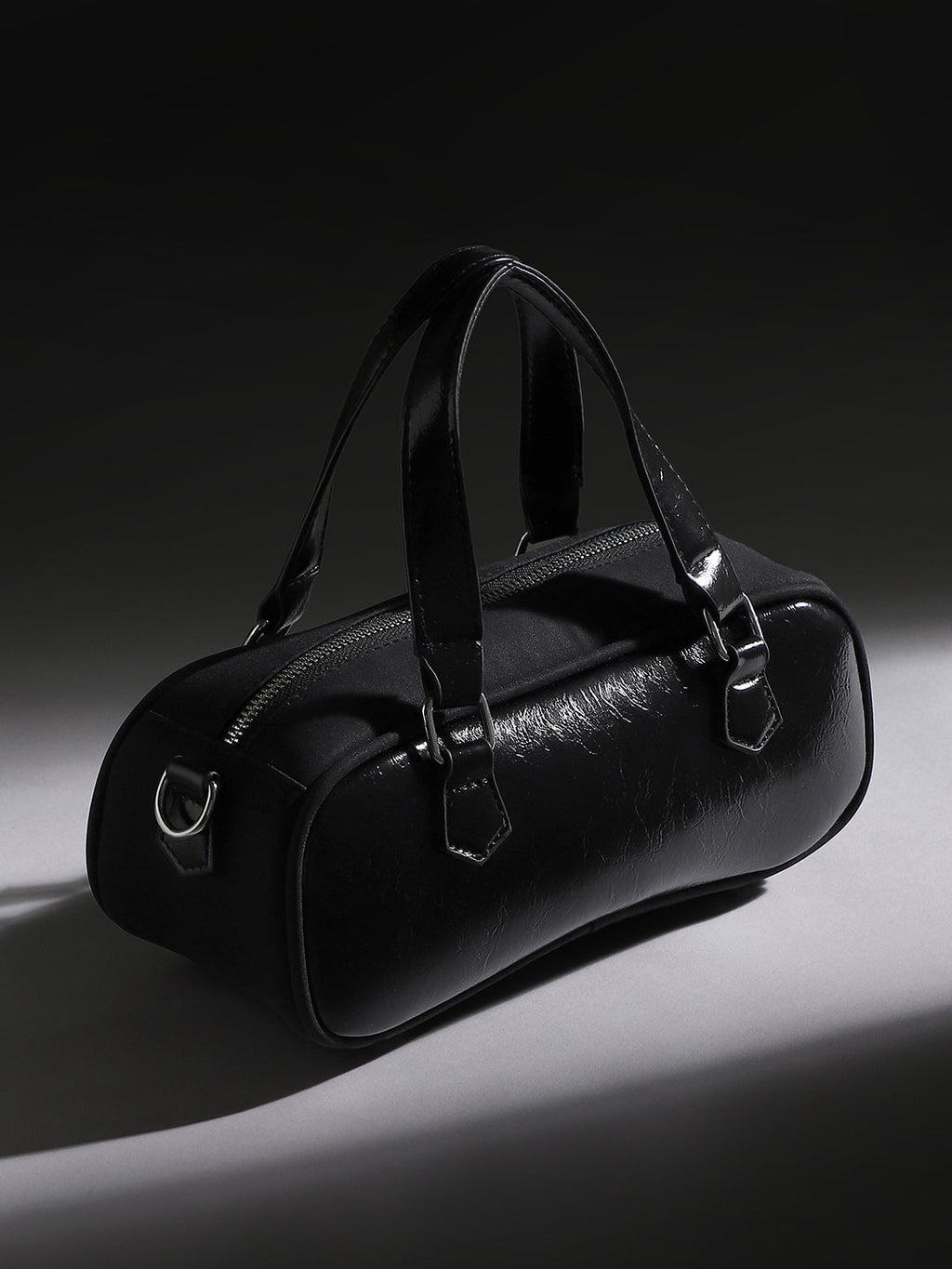 The Small Retro Bowling Bag - Onyx Black