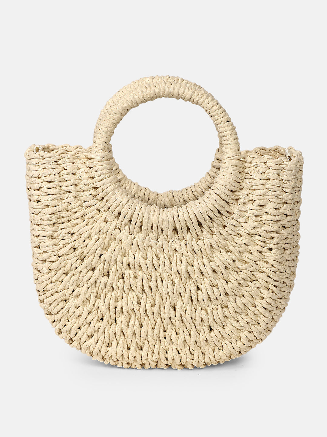 The Bow-Straw Hand Bag - Desert Sand