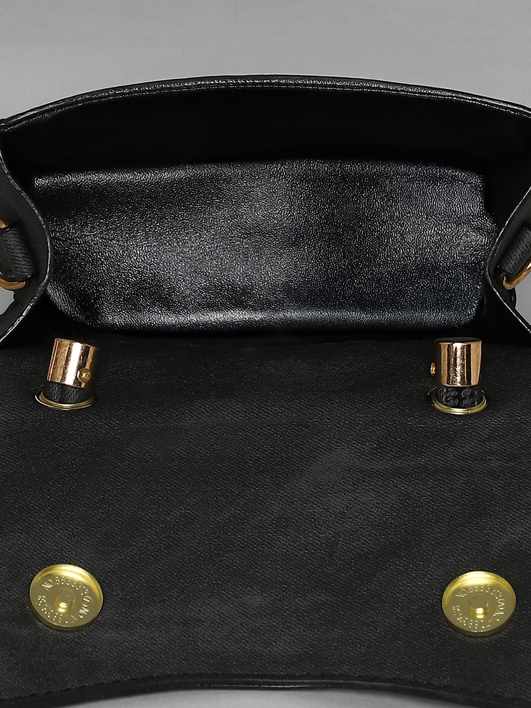 Washed-Concave Hand Bag - Charcoal Black