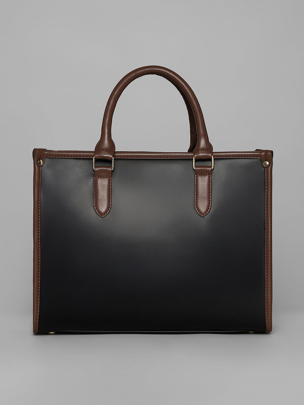 The Two-Tone Edge Office Bag - Midnight Black