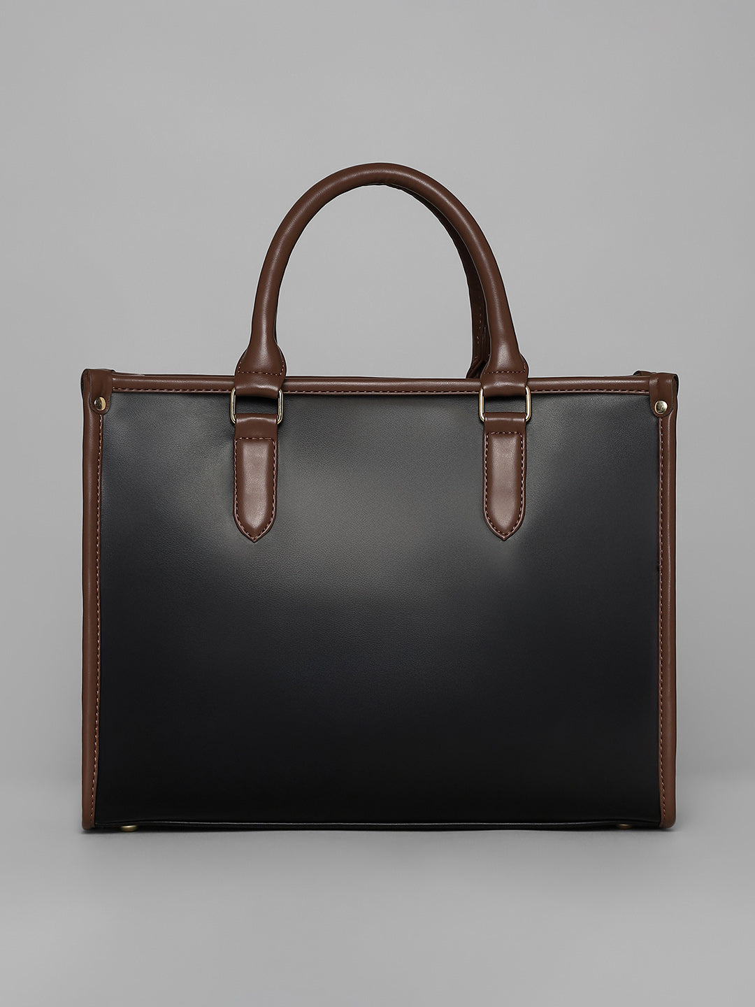 The Two-Tone Edge Office Bag - Midnight Black