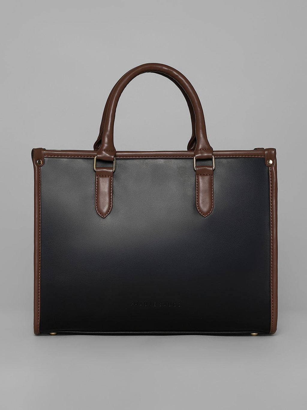 The Two-Tone Edge Office Bag - Midnight Black