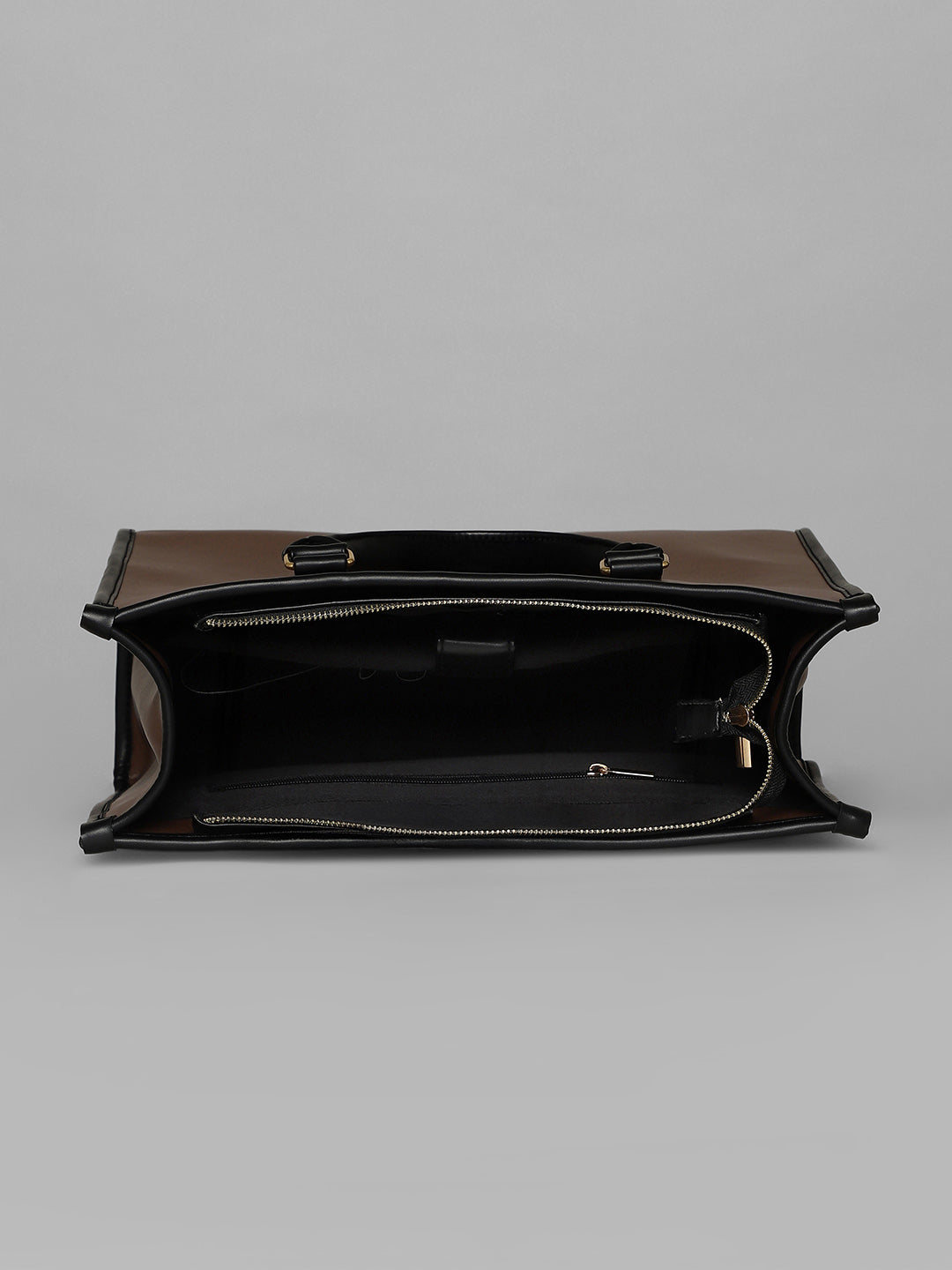 The Two-Tone Edge Office Bag - Chocolate Brown