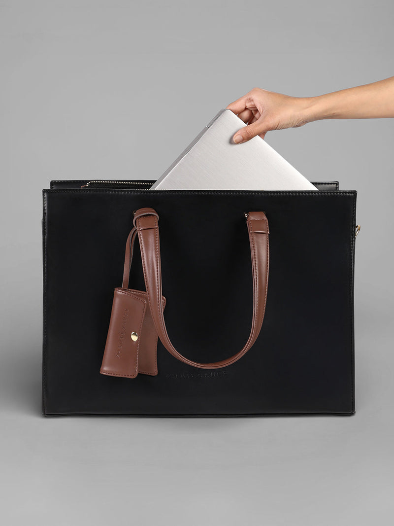 The Circadian Tote Office Bag-Midnight Black
