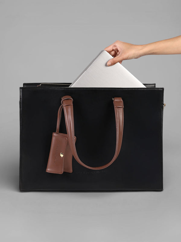 The Circadian Tote Office Bag-Midnight Black