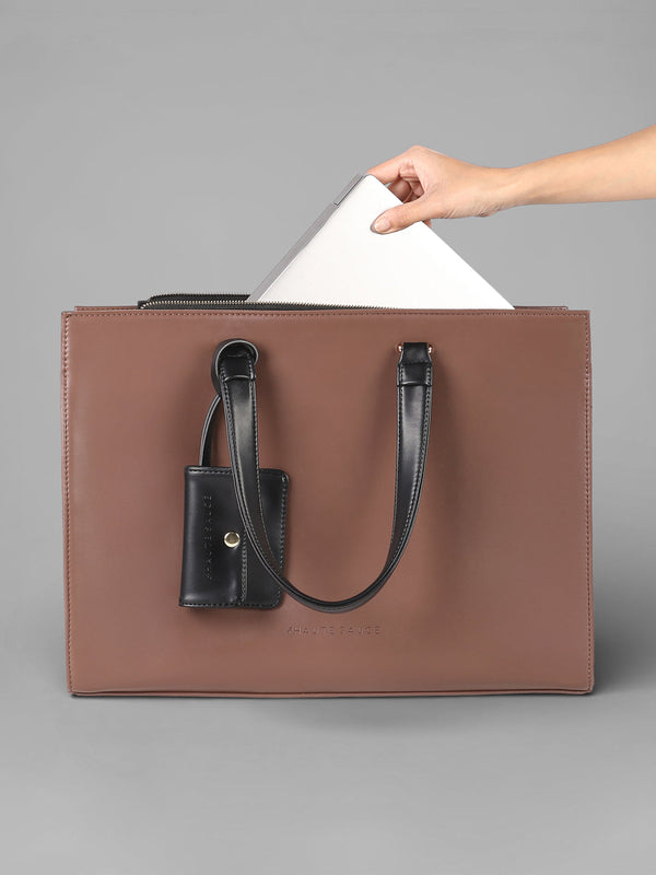 The Circadian Tote Office Bag-Chocolate Brown
