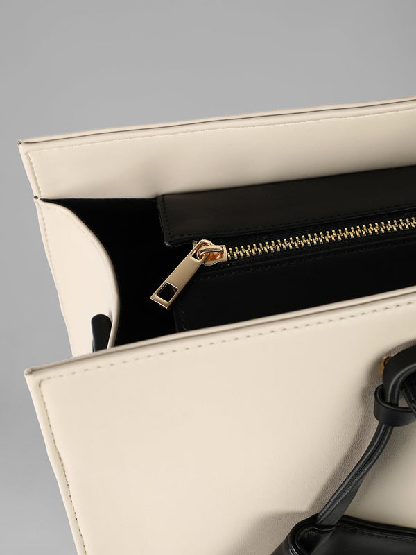 The Circadian Tote Office Bag-Cream White