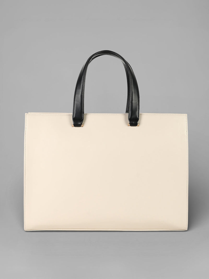 The Circadian Tote Office Bag-Cream White