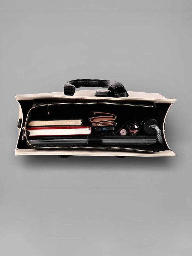 The Circadian Tote Office Bag-Cream White
