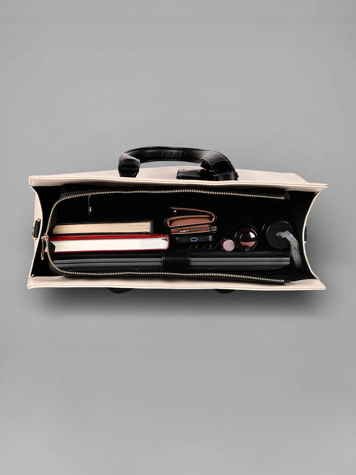 The Circadian Tote Office Bag-Cream White