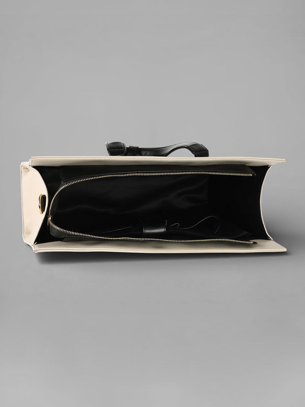 The Circadian Tote Office Bag-Cream White
