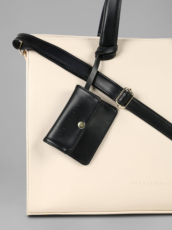 The Circadian Tote Office Bag-Cream White