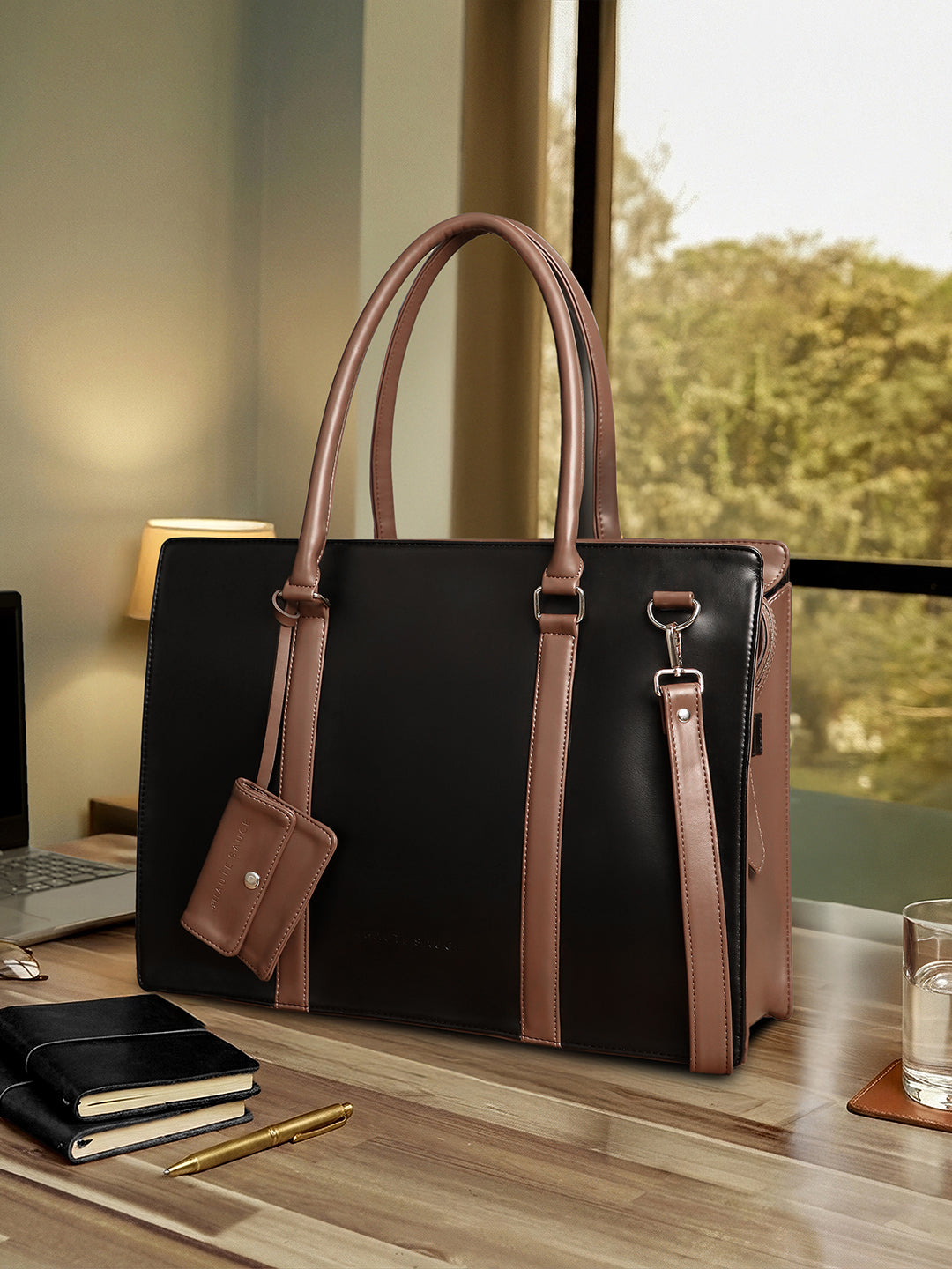 The Diurnal Tote Office Bag - Midnight Black