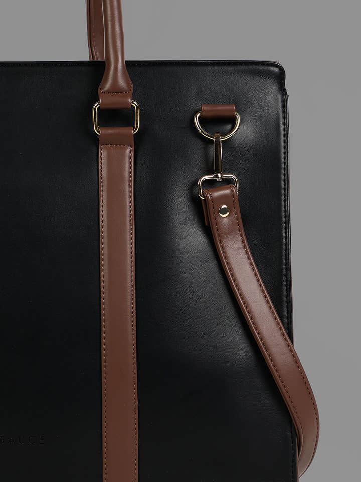 The Diurnal Tote Office Bag - Midnight Black