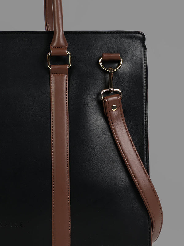 The Diurnal Tote Office Bag - Midnight Black