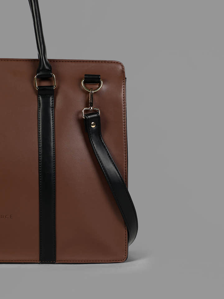 The Diurnal Tote Office Bag - Chocolate Brown
