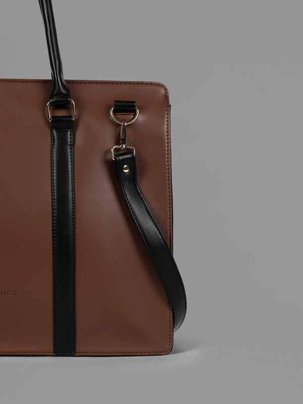 The Diurnal Tote Office Bag - Chocolate Brown