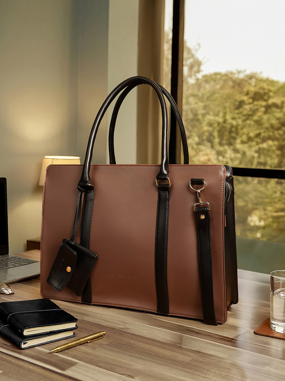 The Diurnal Tote Office Bag - Chocolate Brown