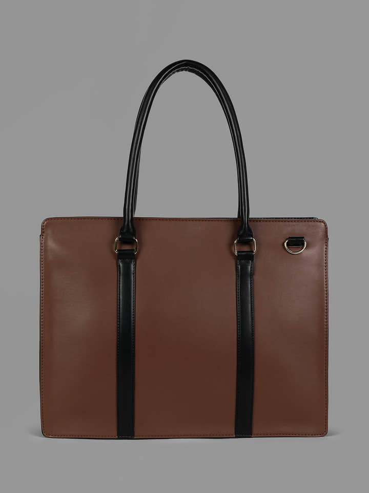 The Diurnal Tote Office Bag - Chocolate Brown