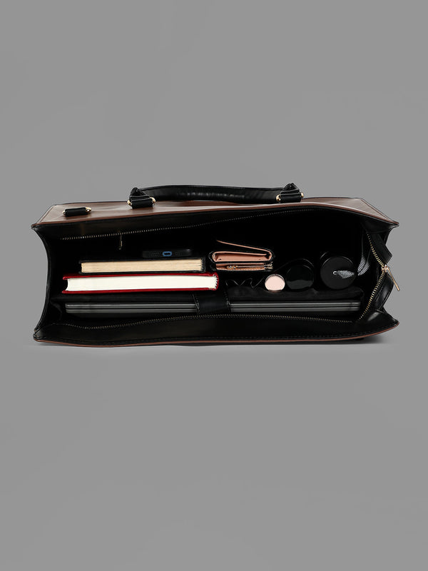 The Diurnal Tote Office Bag - Chocolate Brown