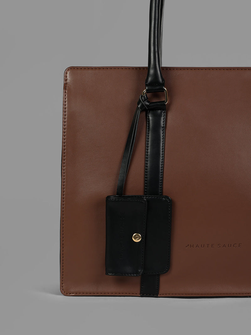 The Diurnal Tote Office Bag - Chocolate Brown