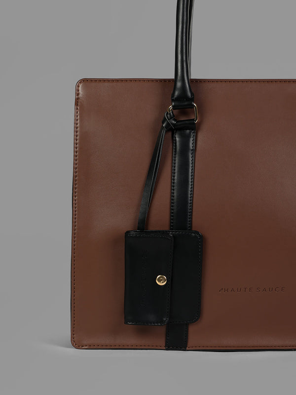The Diurnal Tote Office Bag - Chocolate Brown