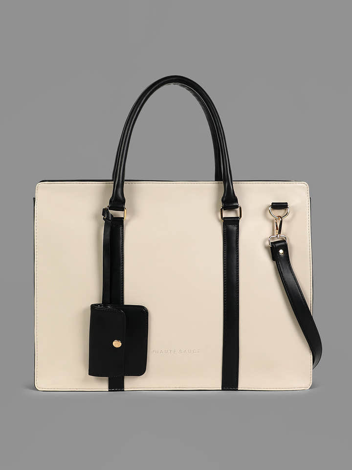 The Diurnal Tote Office Bag - Cream White