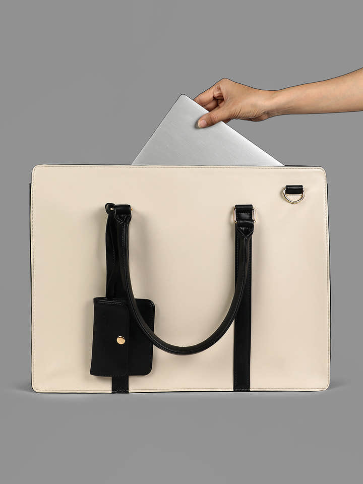 The Diurnal Tote Office Bag - Cream White