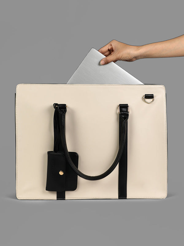 The Diurnal Tote Office Bag - Cream White